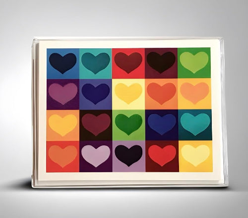 Multi-Colored Heart Cards, Set