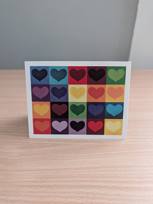 Multi-Color Heart Card, Single